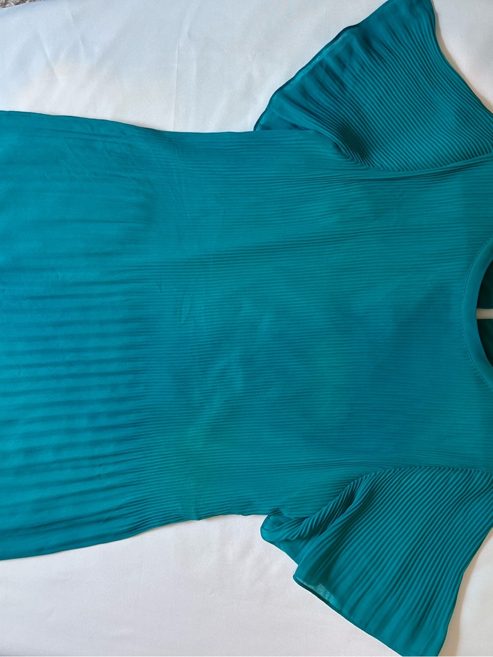Naked Zebra Teal Pleated Mini Dress
